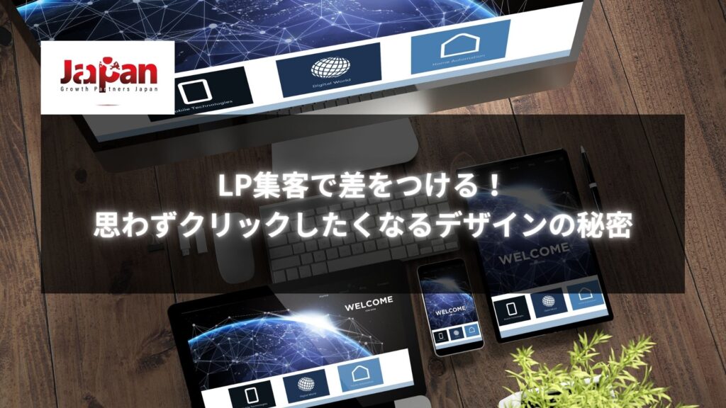 デスクトップ、タブレット、スマートフォンで表示されているLPデザインのイメージ