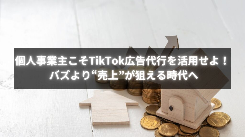 個人事業主がTikTok広告代行で成果を出す様子を表したビジュアルイメージ