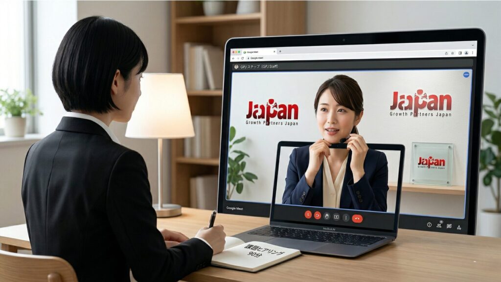 90分かけて今の課題をじっくりヒアリングする流れのイメージ